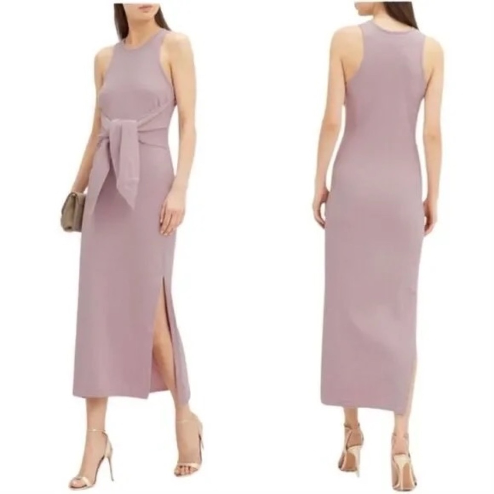 Nanushka Mame Lilac Terry Knit Midi Dress 45356